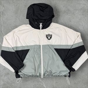 Vintage Y2K Raiders x Tommy Hilfiger Womens Lightweight Cropped Boxy Windbreaker